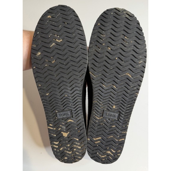Toms Womens Black Suede Slip On Shoes Size 9.5 Platform Cushioned Casual Classic - Picture 9 of 10